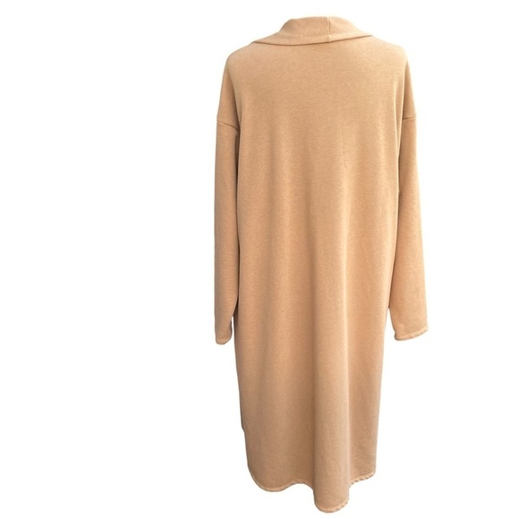 Fashion Nova Ladies Long Line Open Duster Brown Pockets XL Polyester and Cotton - Picture 4 of 10